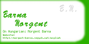 barna morgent business card